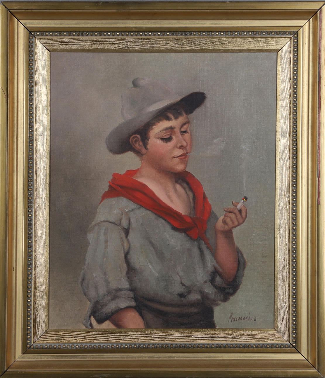 OIDENTIFIERAD KONSTNÄR. oil on canvas, signed.