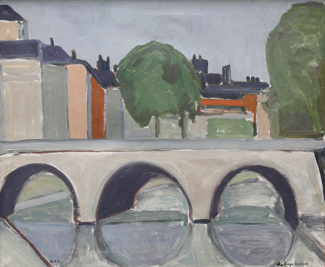 MAX GREGOR CARLSSON. „Paris“, Öl auf Leinwand, signiert.