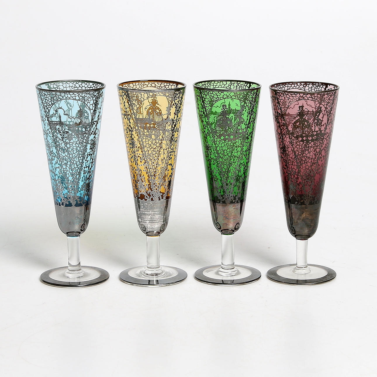 CHAMPAGNEGLAS, Böhmen. 1900-tal.