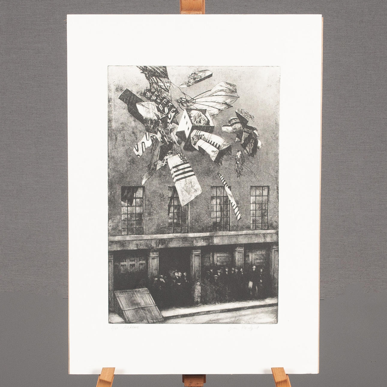 SVEN NORDQVIST. Etching, "Spectator", signed and numbered 8/30.