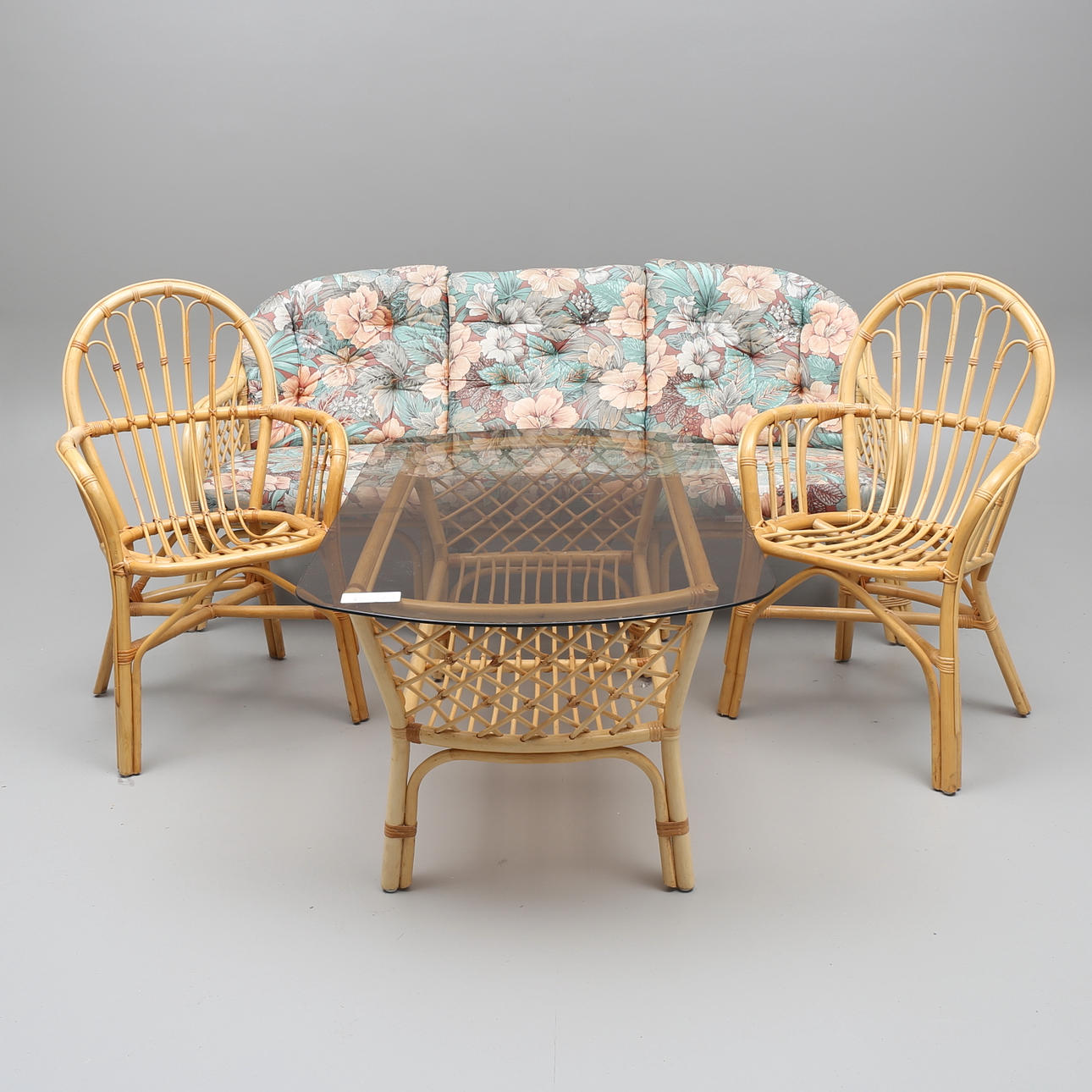 SOFFGRUPP, 4 delar, rotting, 2 modeller, 1900-talets andra hälft.