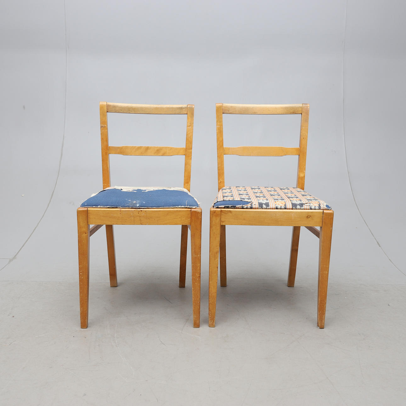 CHAIRS, 2 pcs, birch, 1930s/40s.