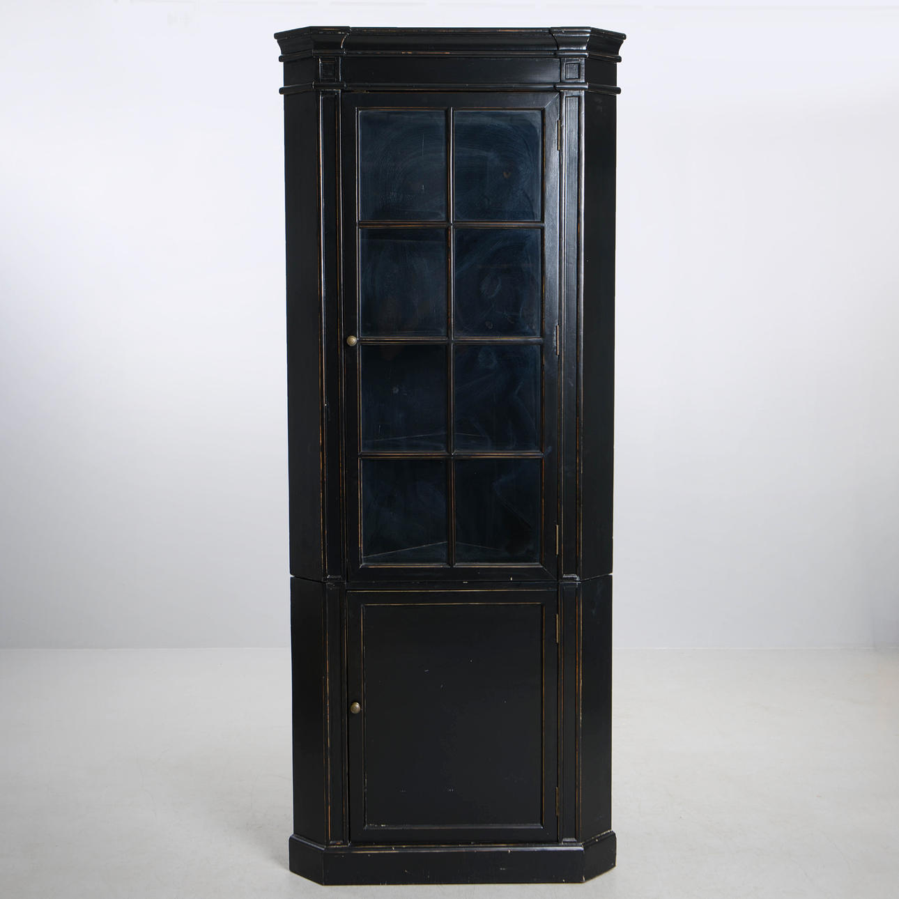 CORNER CABINET, with showcase, 1900/2000s.