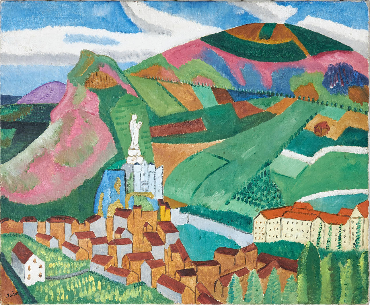 IVÁN GRÜNEWALD. „Paris“, Öl auf Leinwand.