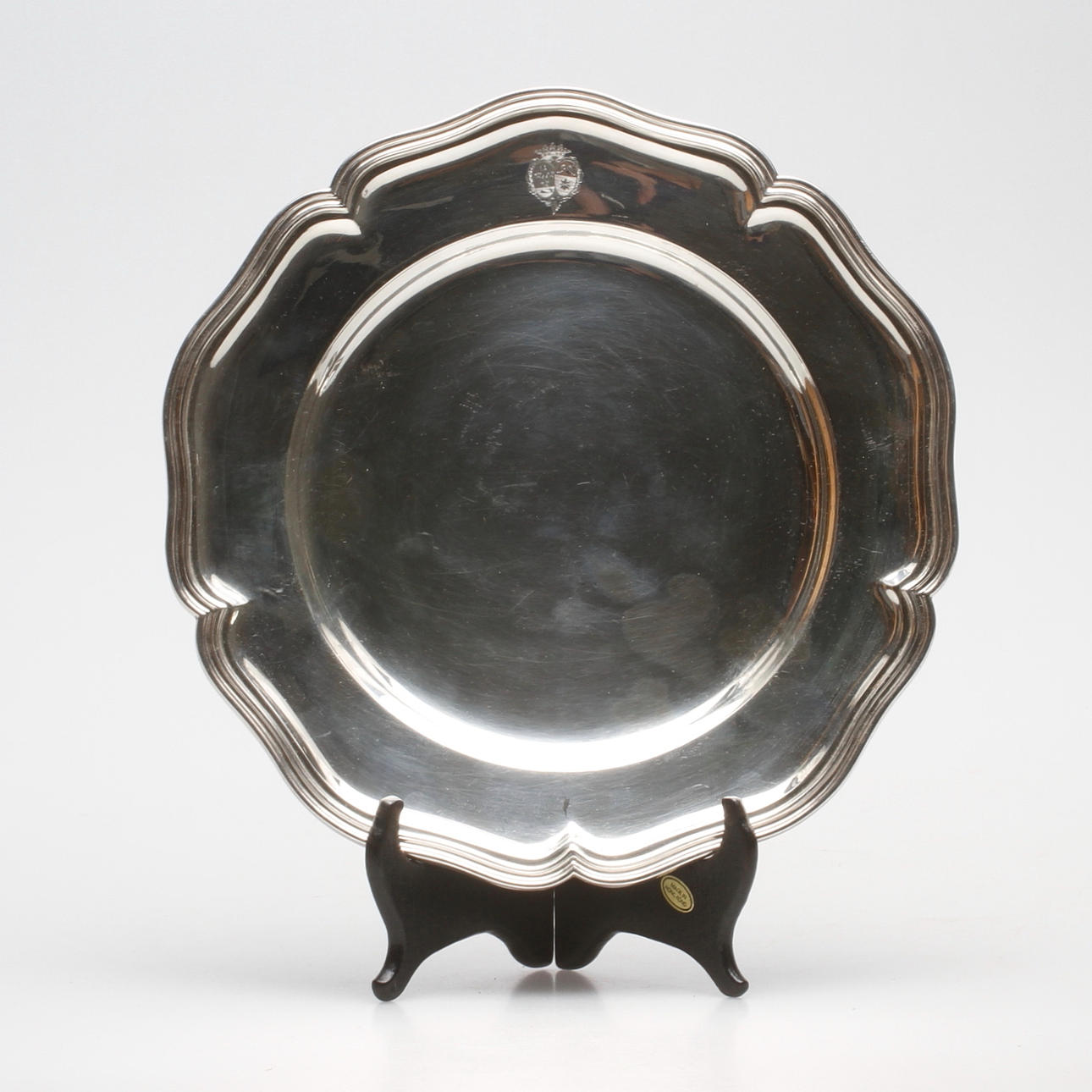 TALLRIK, silver, rokokostil, CF Carlman, Stockholm 1934, vikt ca. 745 gram.