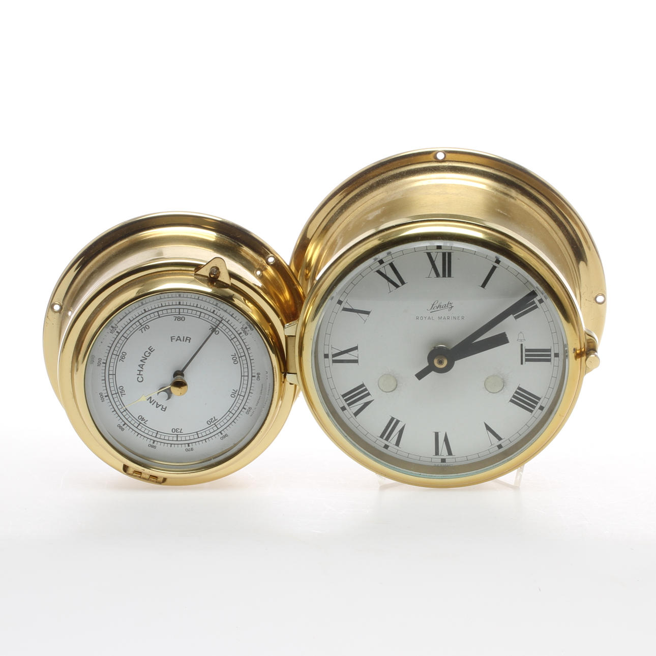 SKEPPSUR, mässing, Schatz, BARROMETER, Västtyskland, 1900-talets andra hälft.