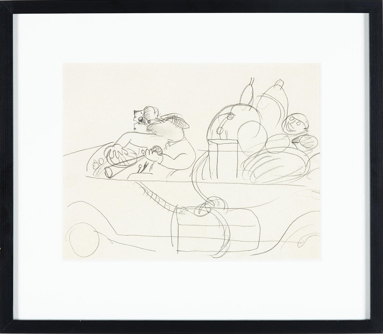 ATTRIBUTED TO ISAAC GRÜNEWALD. Drawing, Sigrid, Isaac and Iván in their ...