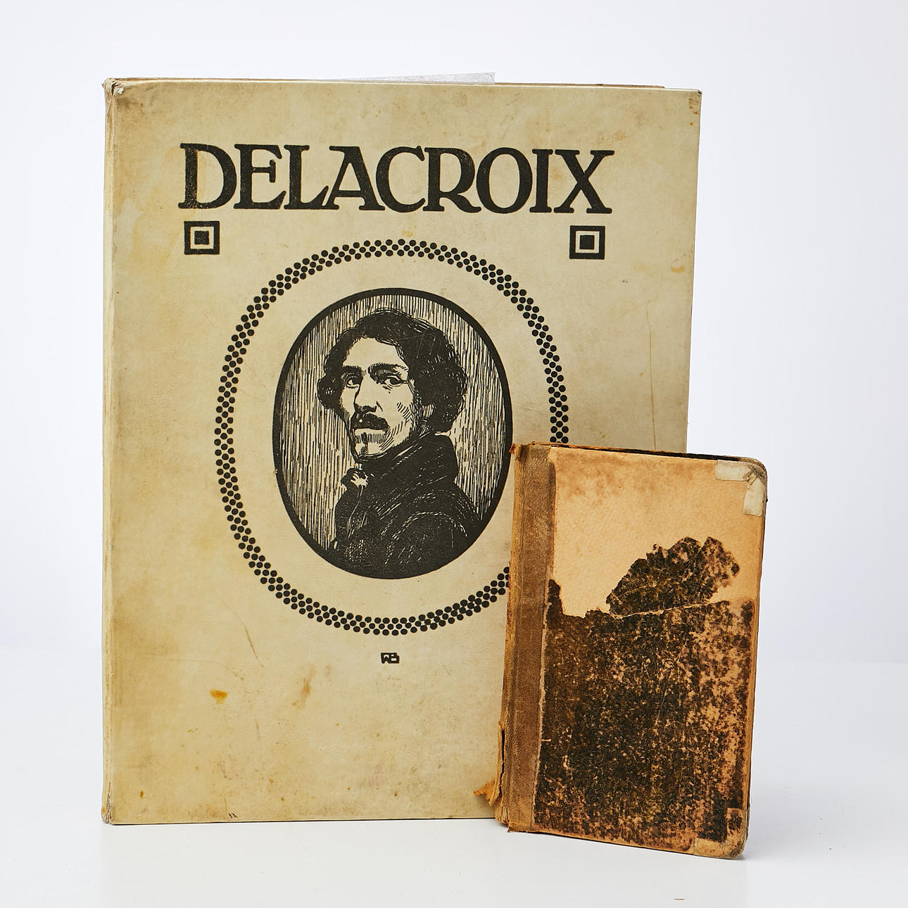 BOOKS, "World history" & "Delacroix", signed Sigrid Hjertén & Isaac Grünewald.