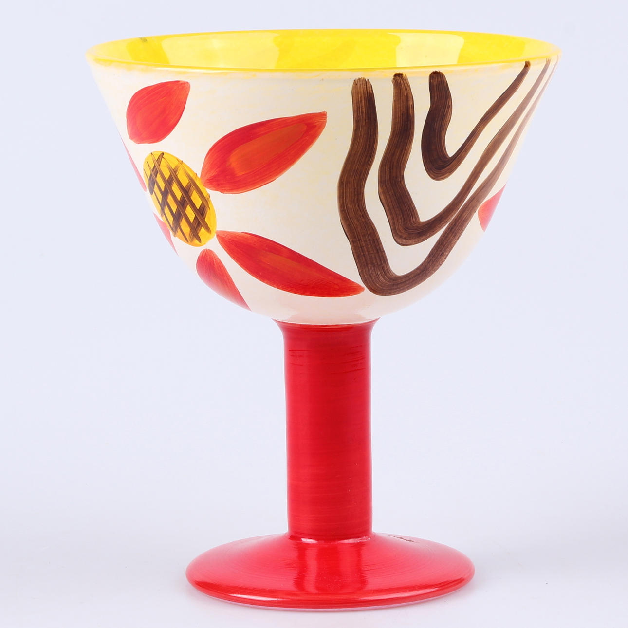 SKÅL, på fot, glas, "Cloetta", Ulrica Hydman-Vallien, Kosta Boda, 211/300, signerad.