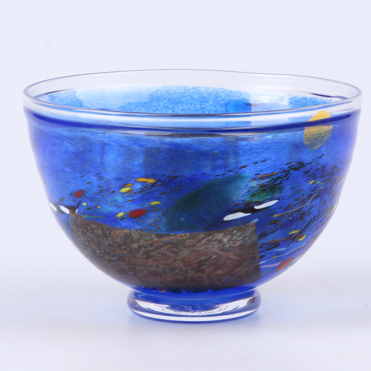 SKÅL, glas, "Satellite" Bertil Vallien, Kosta Boda, signerad.