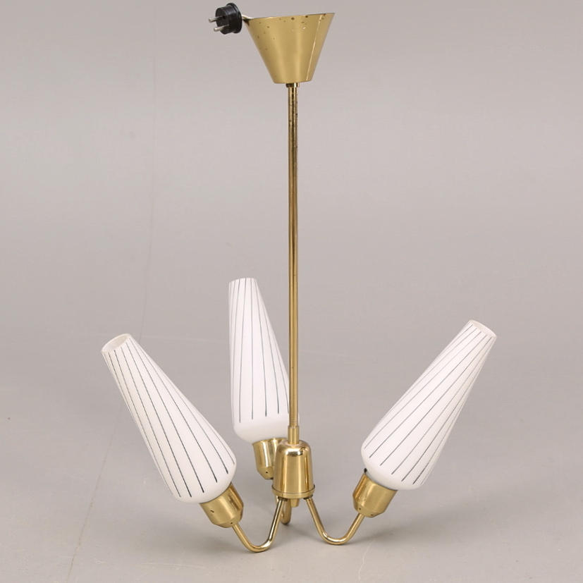 TAKARMATUR, glas/mässing 1950-tal, höjd 56 cm.