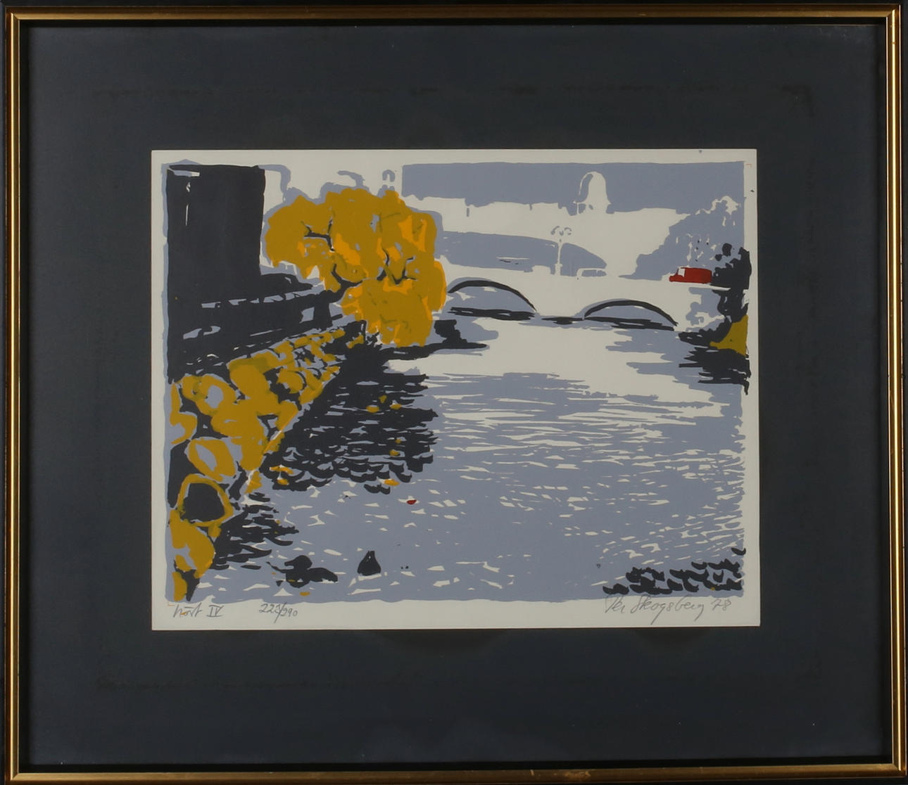 PER SKOGSBERG. Färglitografi, "Höst IV", signerad samt numrerad 223/290.