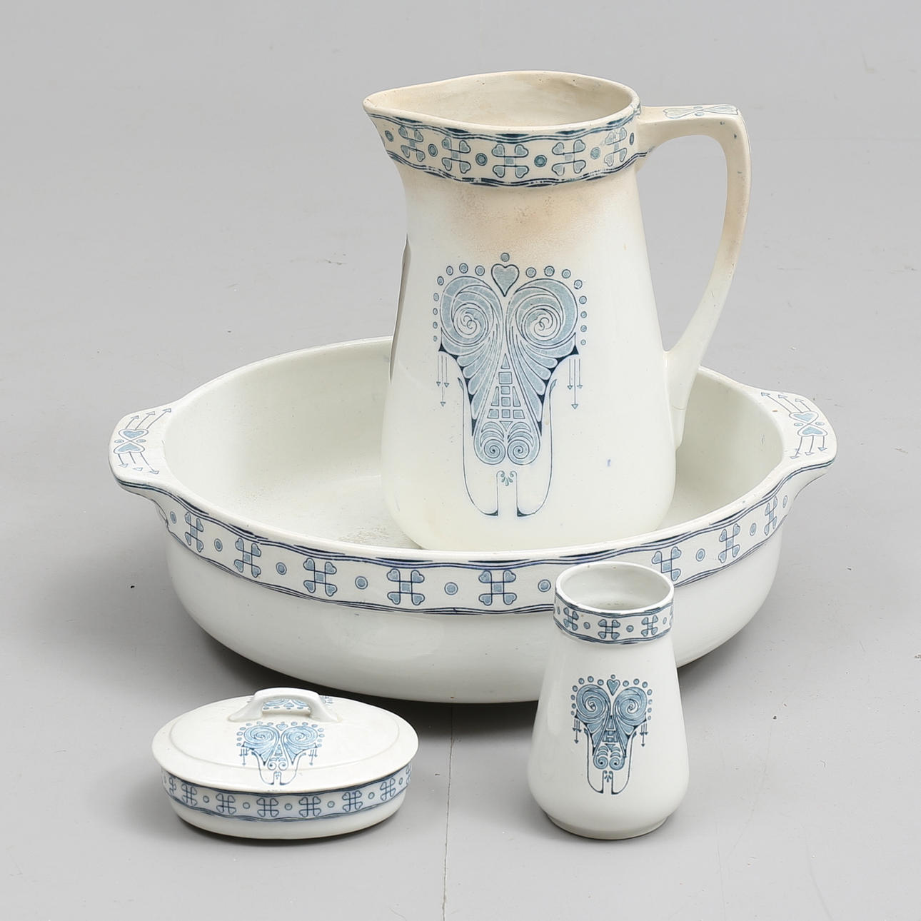 TVÄTTSERVIS, 4 delar, "Leo" Gustavsberg.