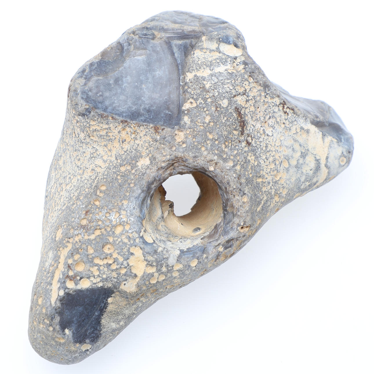 NÄTSÄNKE, flinta, för fiske, stenålder.