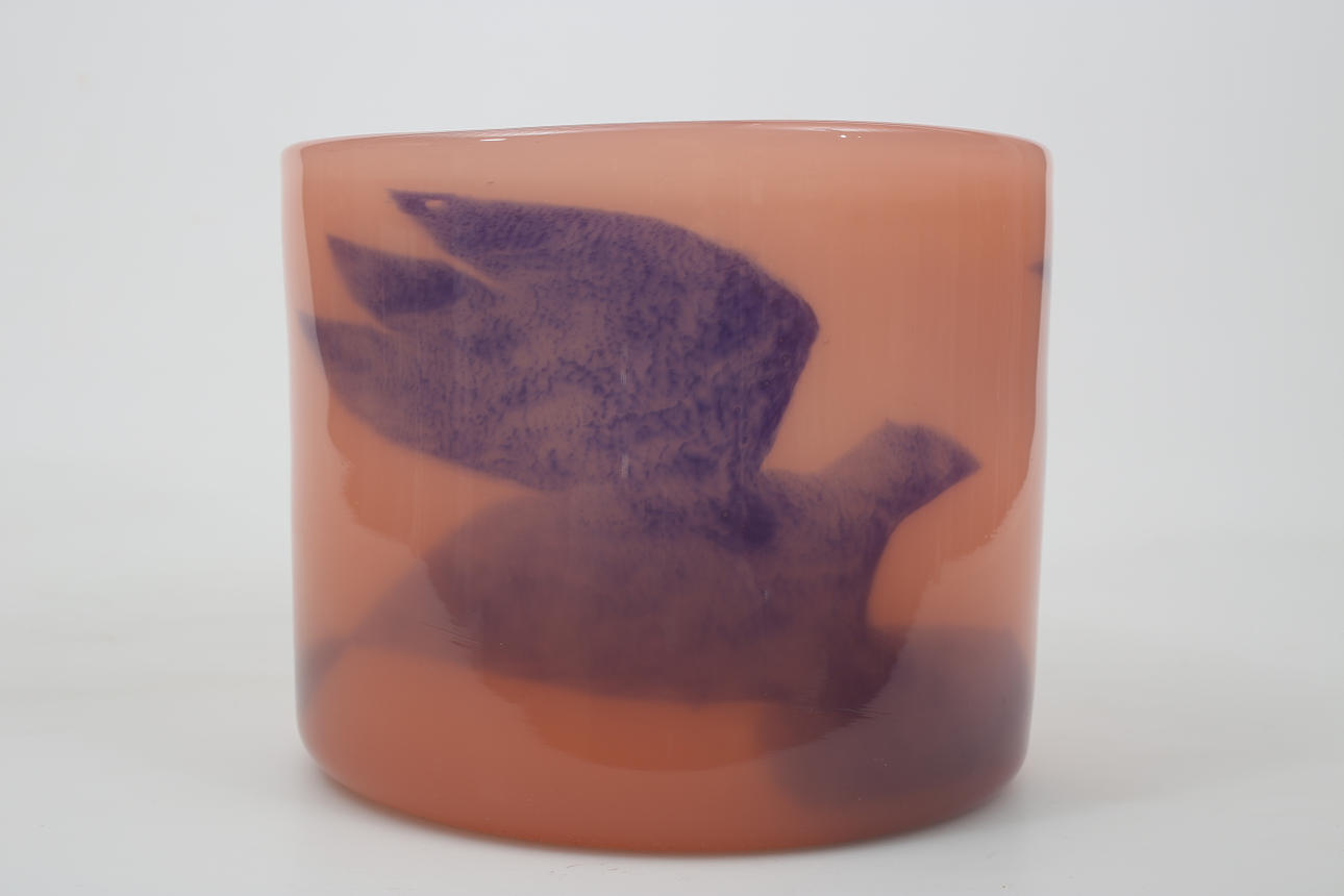 INGEGERD RÅMAN. Skål, glas, Johansfors, signerad.