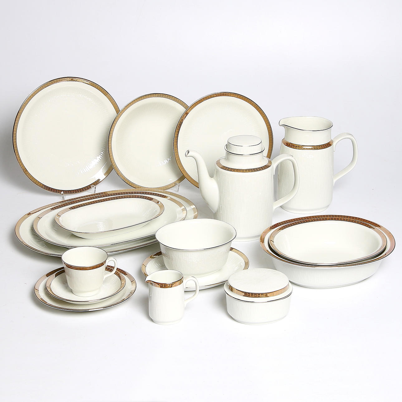 MAT och KAFFESERVIS, porslin, "Lyster", Rörstrand, 1967.