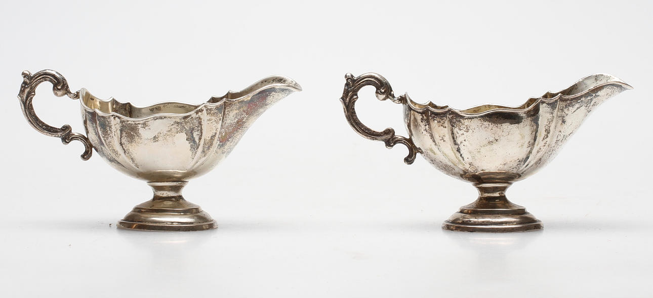 GRÄDDSNÄCKOR, ett par, silver, Tyskland, 1900-tal.