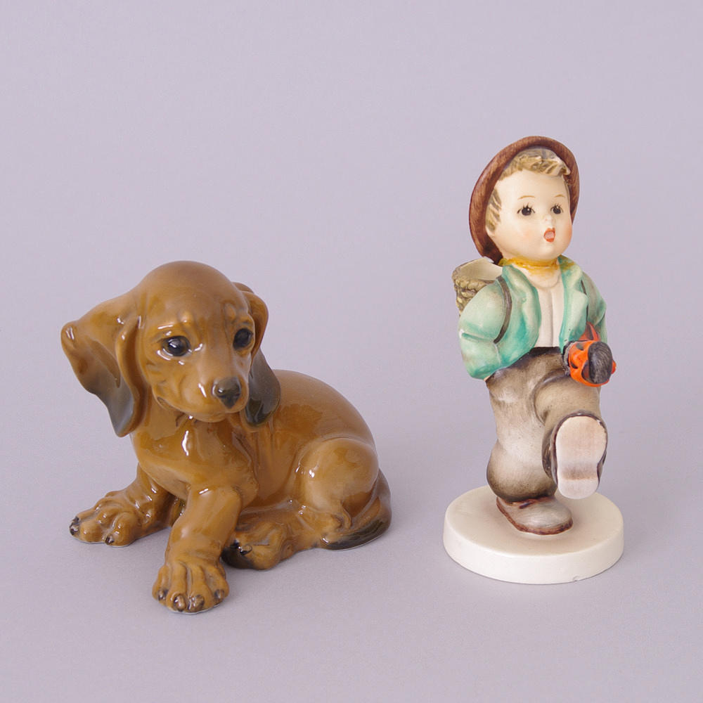 FIGURINER, 2 stycken, Hummel samt Rosenthal.