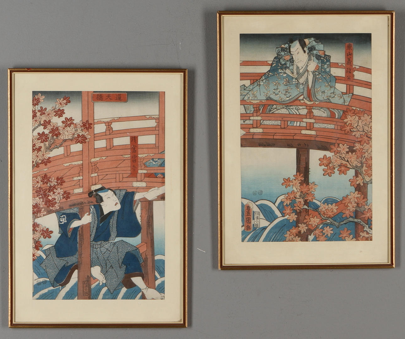 DIPTYK, Brofejden, träsnitt, Japan.