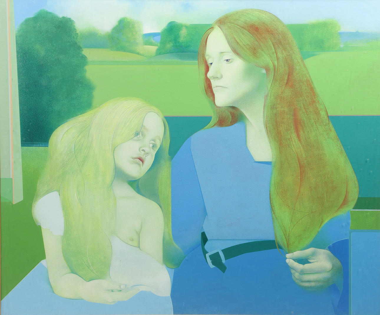GRAHAM OVENDEN (B.1943). JENNY AND SOPHIE.