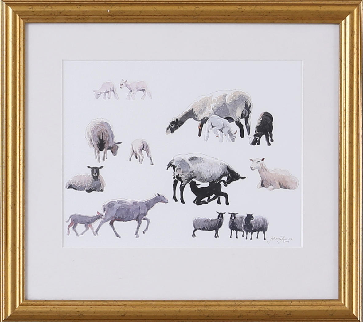 JOHAN PERSSON. Djurmotiv, akvarell, signerad samt daterad.