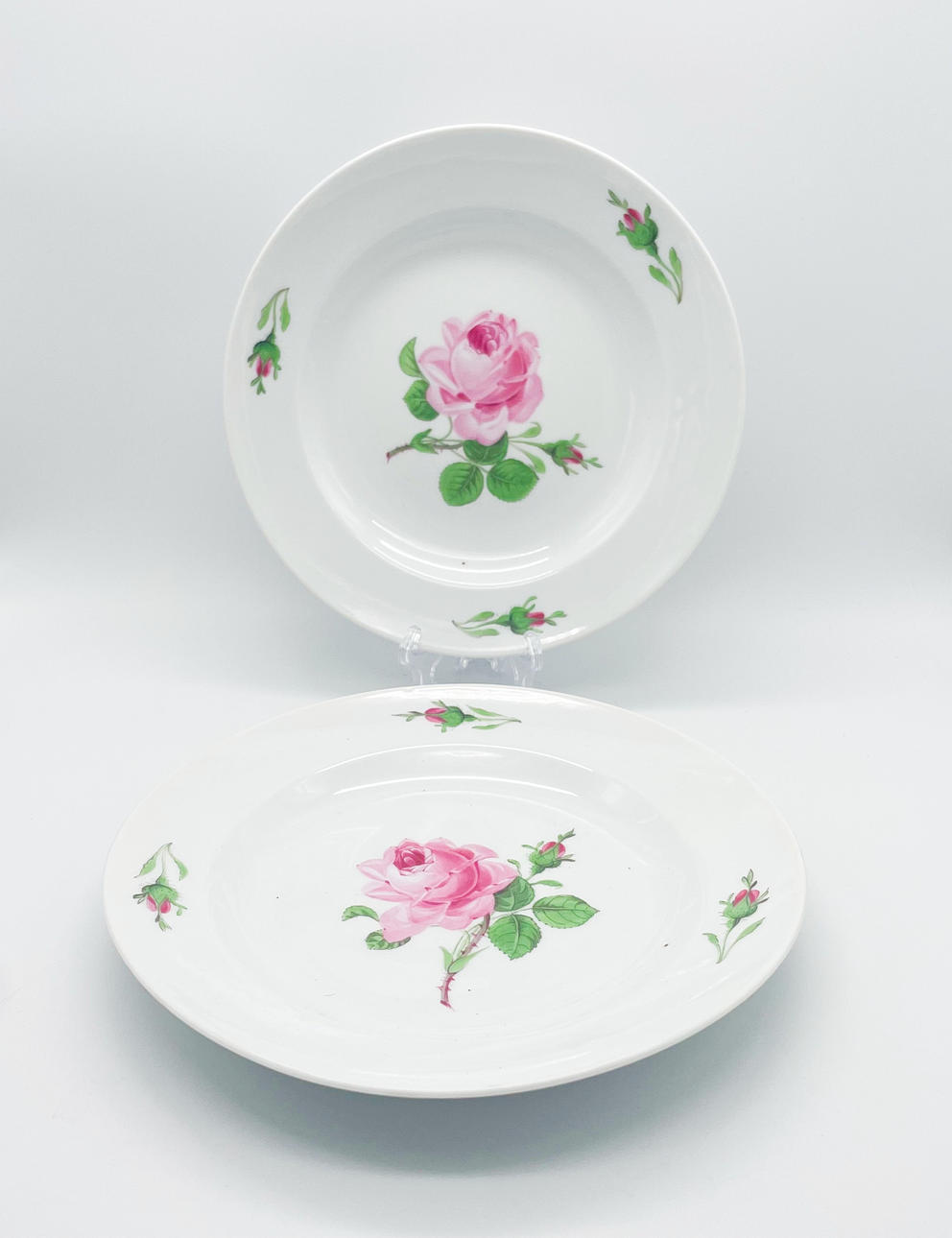 MEISSEN KUCHENTELLER, ROSE, GOLDRAND, 2. WAHL, 1924-1934. Keramik & Porzellan - Europäisch