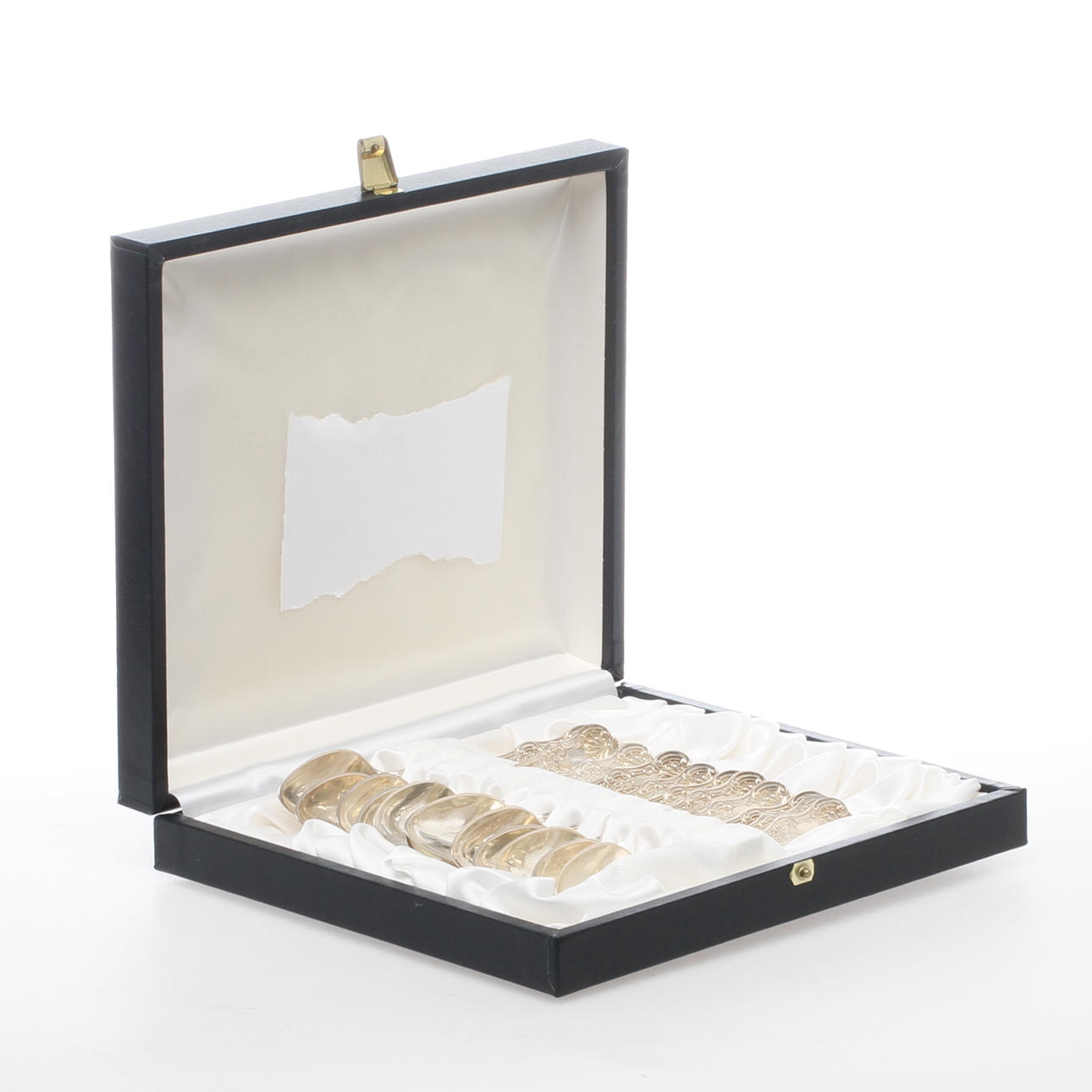 DESSERTSKEDAR, 12 st, silver, Engelsk snäck Queens patterna, Freddrik & Wilhelm Zethelius Stockholm 1840/42.