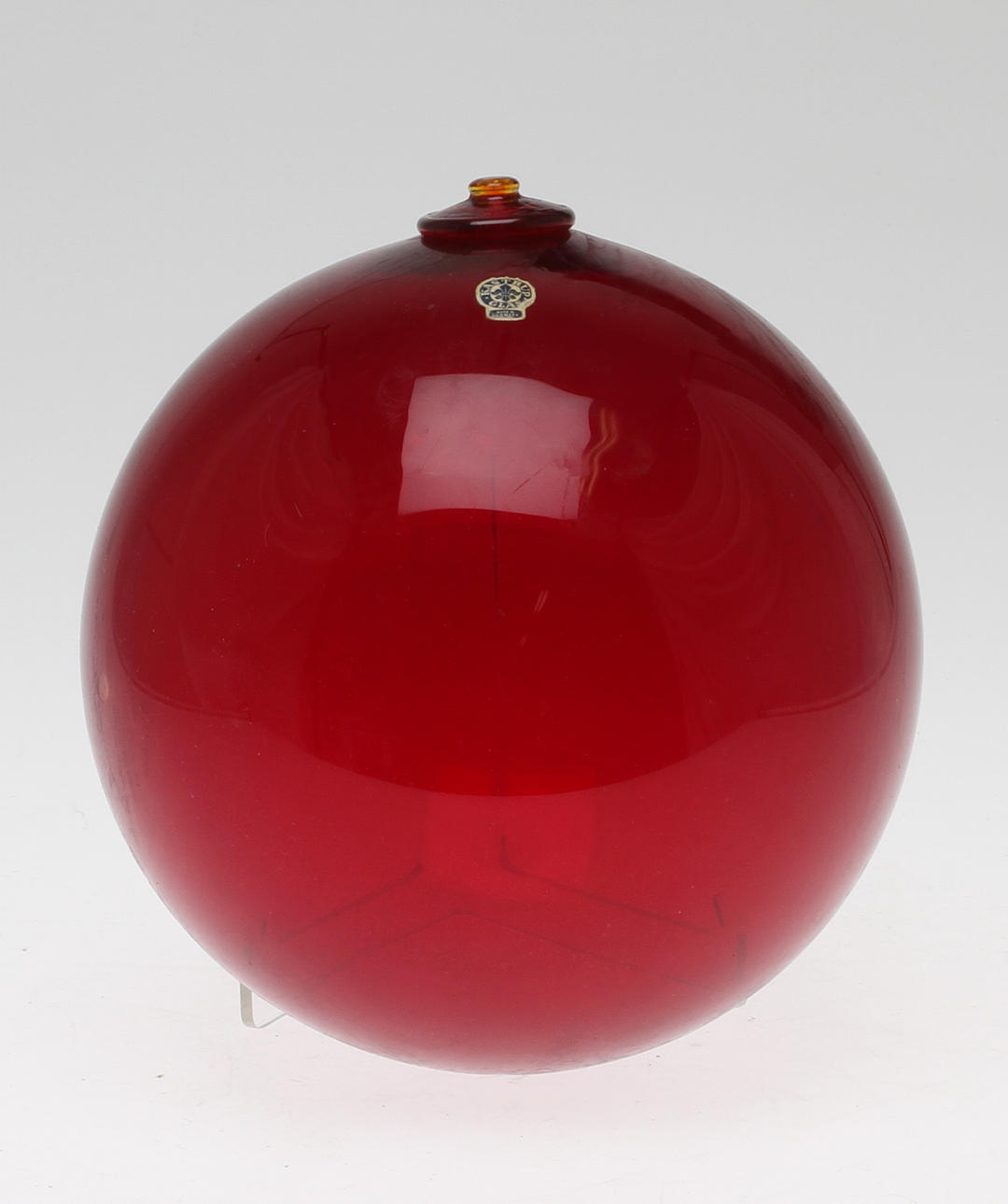 GLASKULA/FÖNSTERHÄNGE, röd, Kastrup Glas.