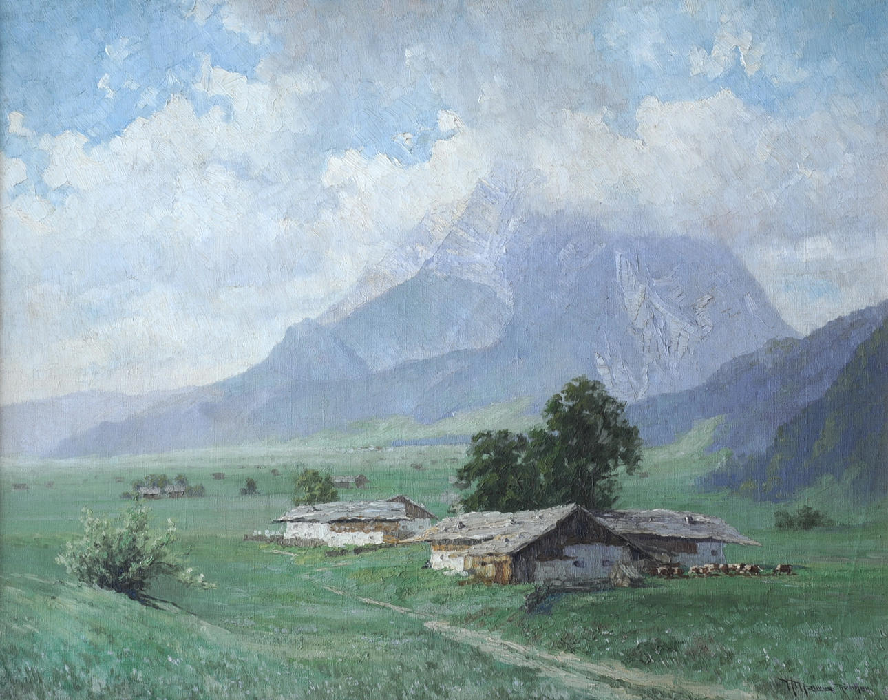 HANS MAURUS (1901 - 1942 MARIANOWSKA). ”Auf der Alm”.