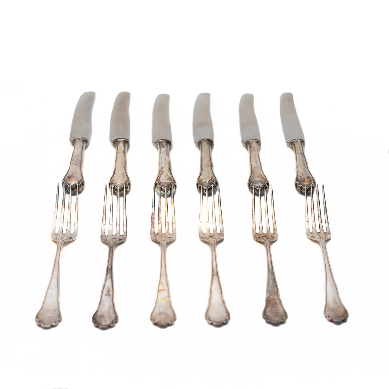 CUTLERY, 12 pieces, silver.