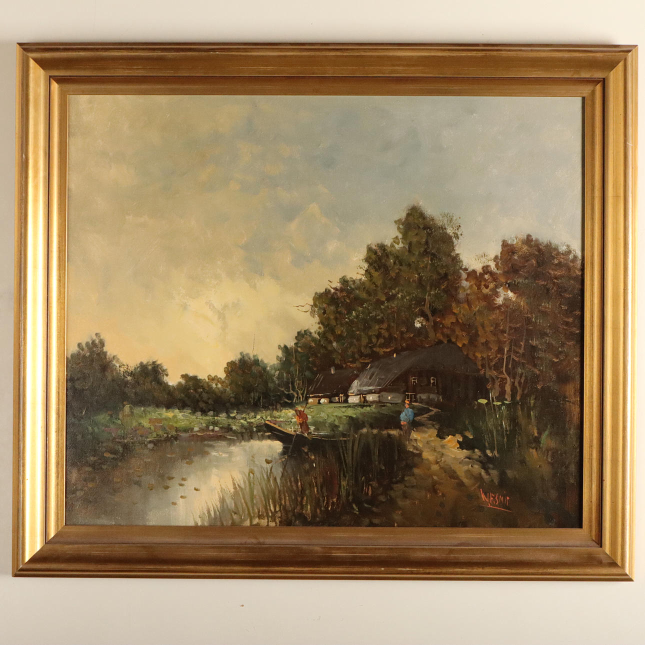 OIDENTIFIERAD KONSTNÄR. ÓLEO SOBRE LIENZO firmado TM Smith.