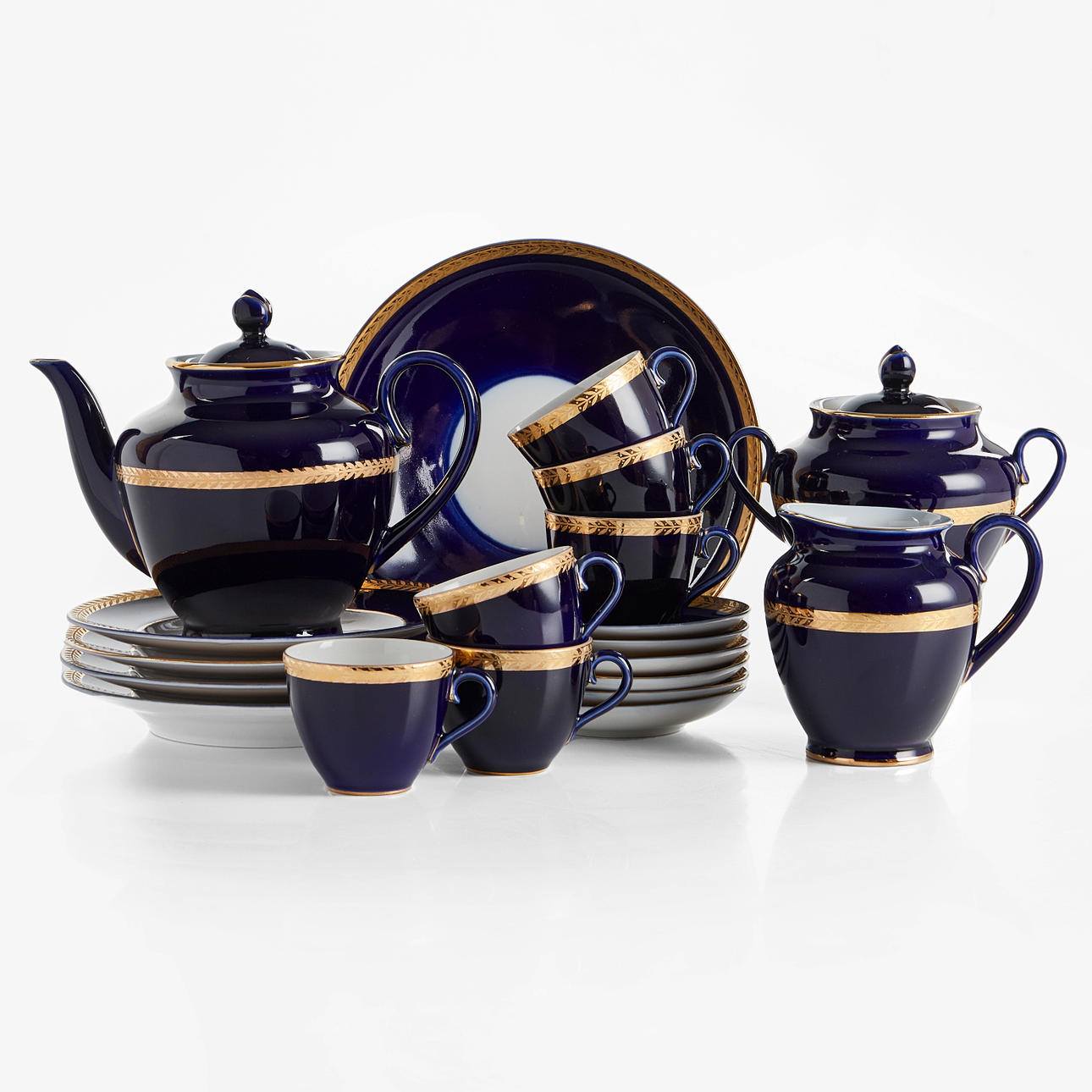 COFFEE SET, 14 pieces, porcelain, Lomonosov, made in USSR, Russia ...