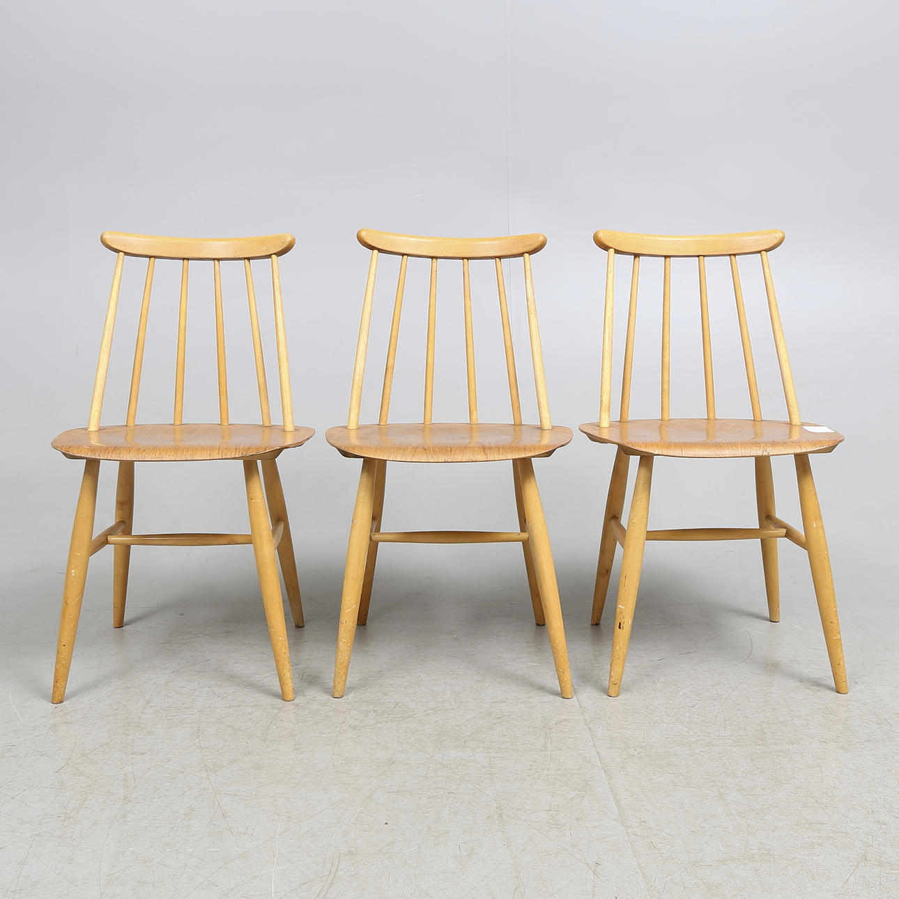 STOLAR, 3 st, "Fanett 55 T", design Ilmari Tapiovaara, Edsbyverken.