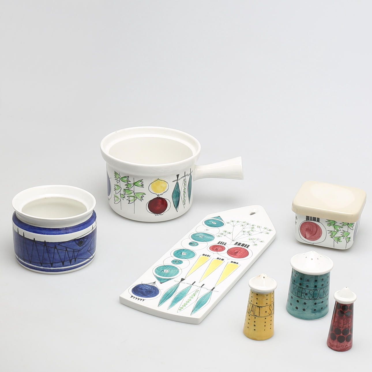 PARTI PORSLIN, 7 delar, "Picknick", Marianne Westman, Rörstrand.