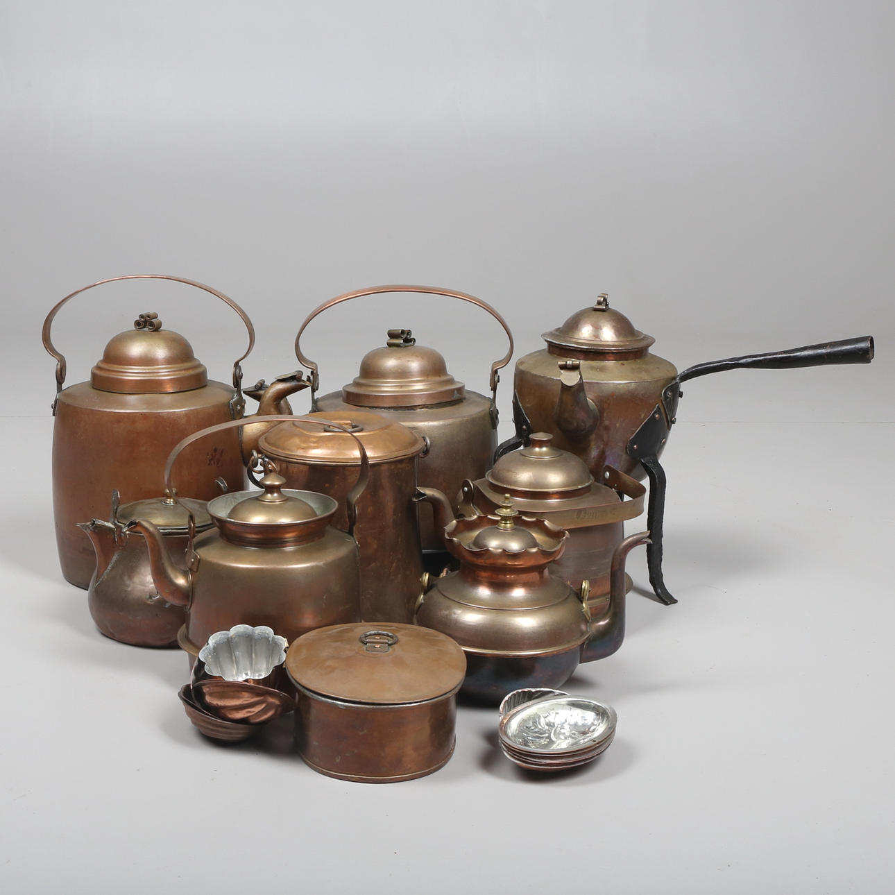 DIVERSE KOPPAR, 21 delar, 18/1900-tal.