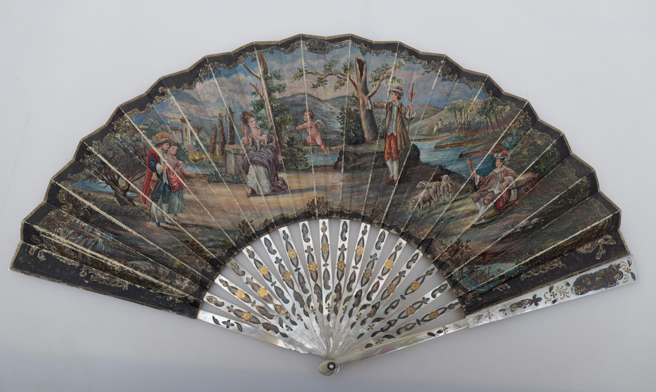 Abanico alemán, hacia 1780.