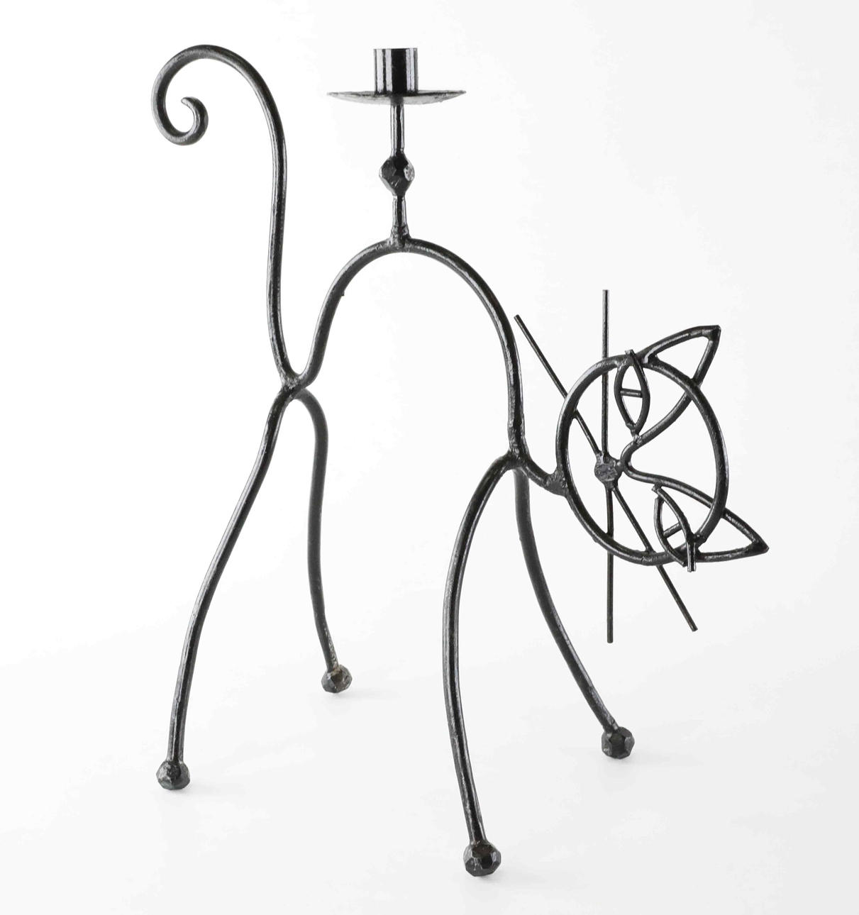 GUNNAR ANDER. candlestick, Ystad Metall, 1950s.