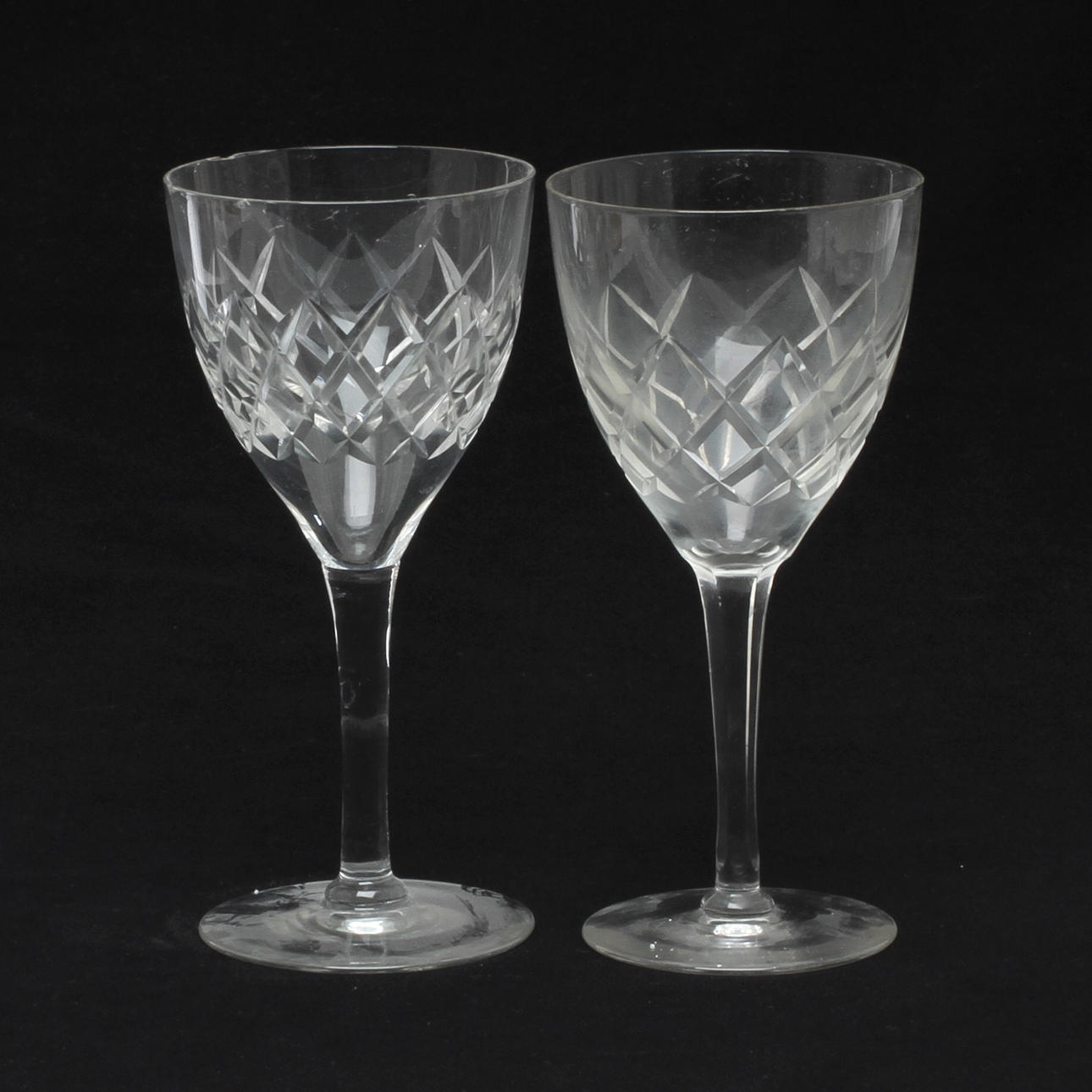 VINGLAS, 8 st, troligen "Bror", 1900-tal.