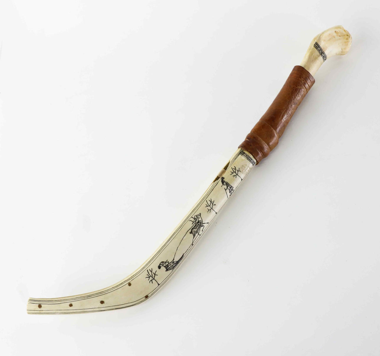 SAMEKNIV, stor modell, 60 cm, halvhorn, 1900-tal.
