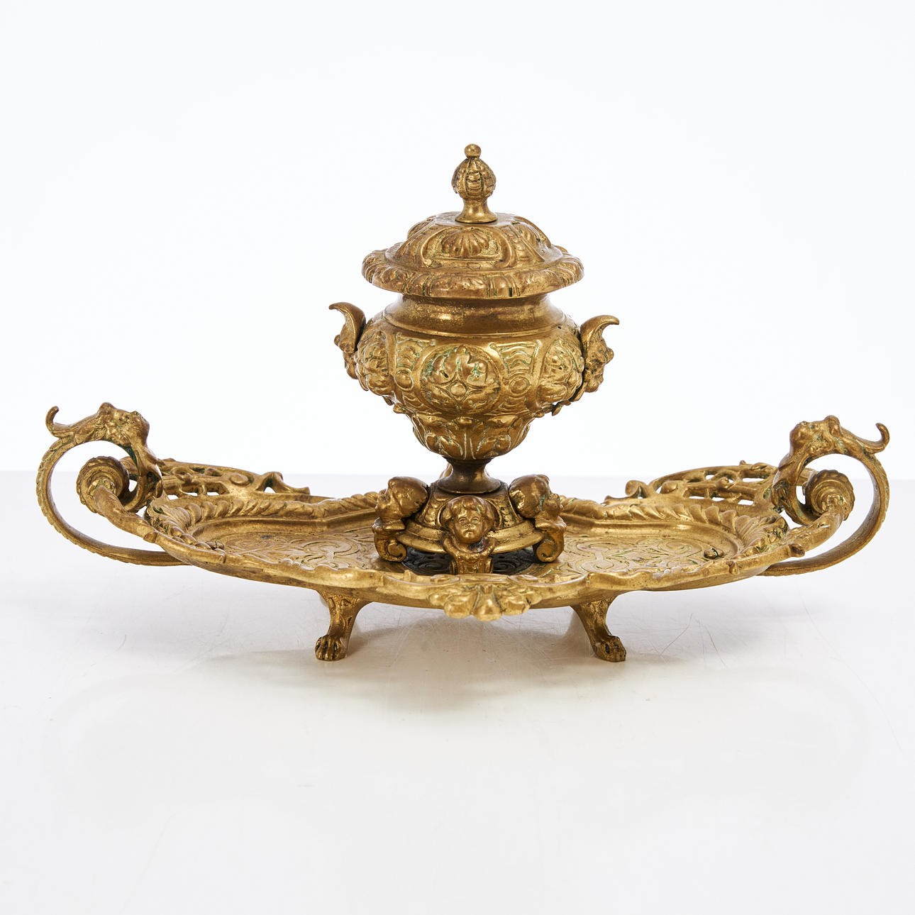 INK STACK, second half of the 19th century, neo-rococo, bronze, with ...