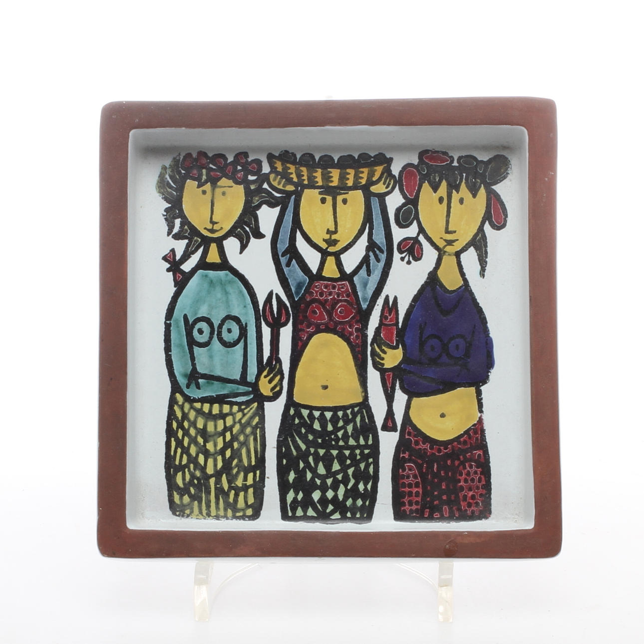 FAT, fajans, "Karneval" Stig Lindberg, Gustavsberg studio.