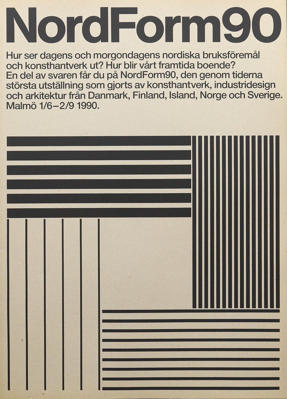 EXHIBITION POSTER, Nordform90, Malmö, 1990.