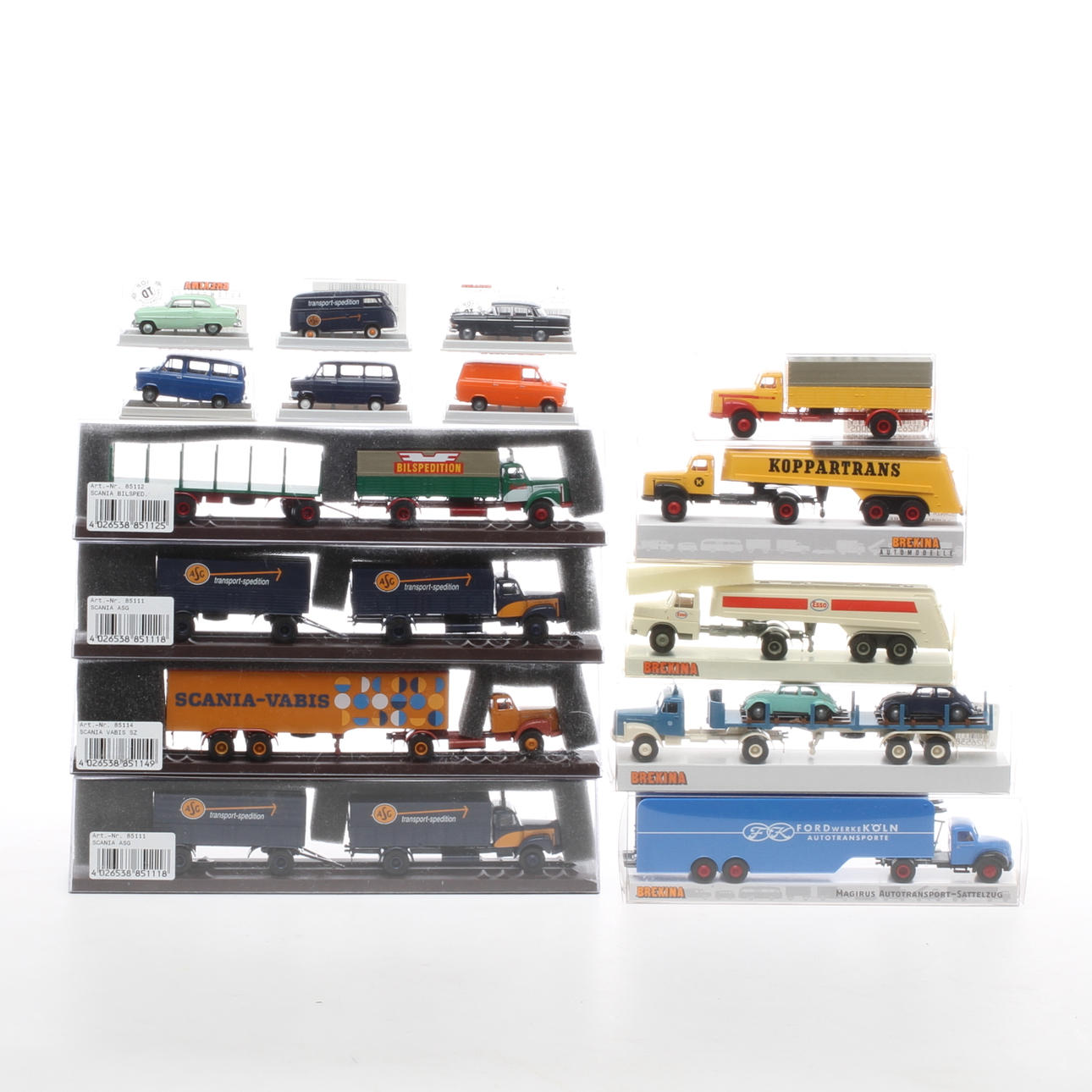 MODELLBILAR BREKINA 15 stycken. Originalkartong.