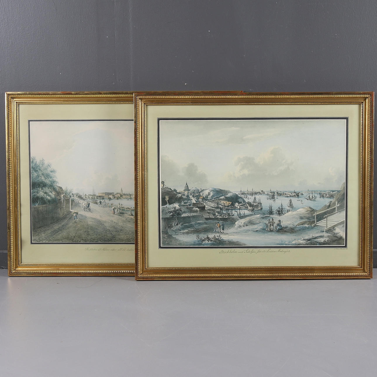 JOHAN FREDRIK MARTIN. EFTER. Stockholmsmotiv, litografiska tryck, 1900-talets andra hälft.