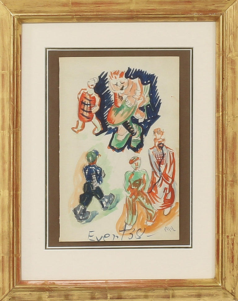 EVERT TAUBE. teckning, signerad och daterad 1914.