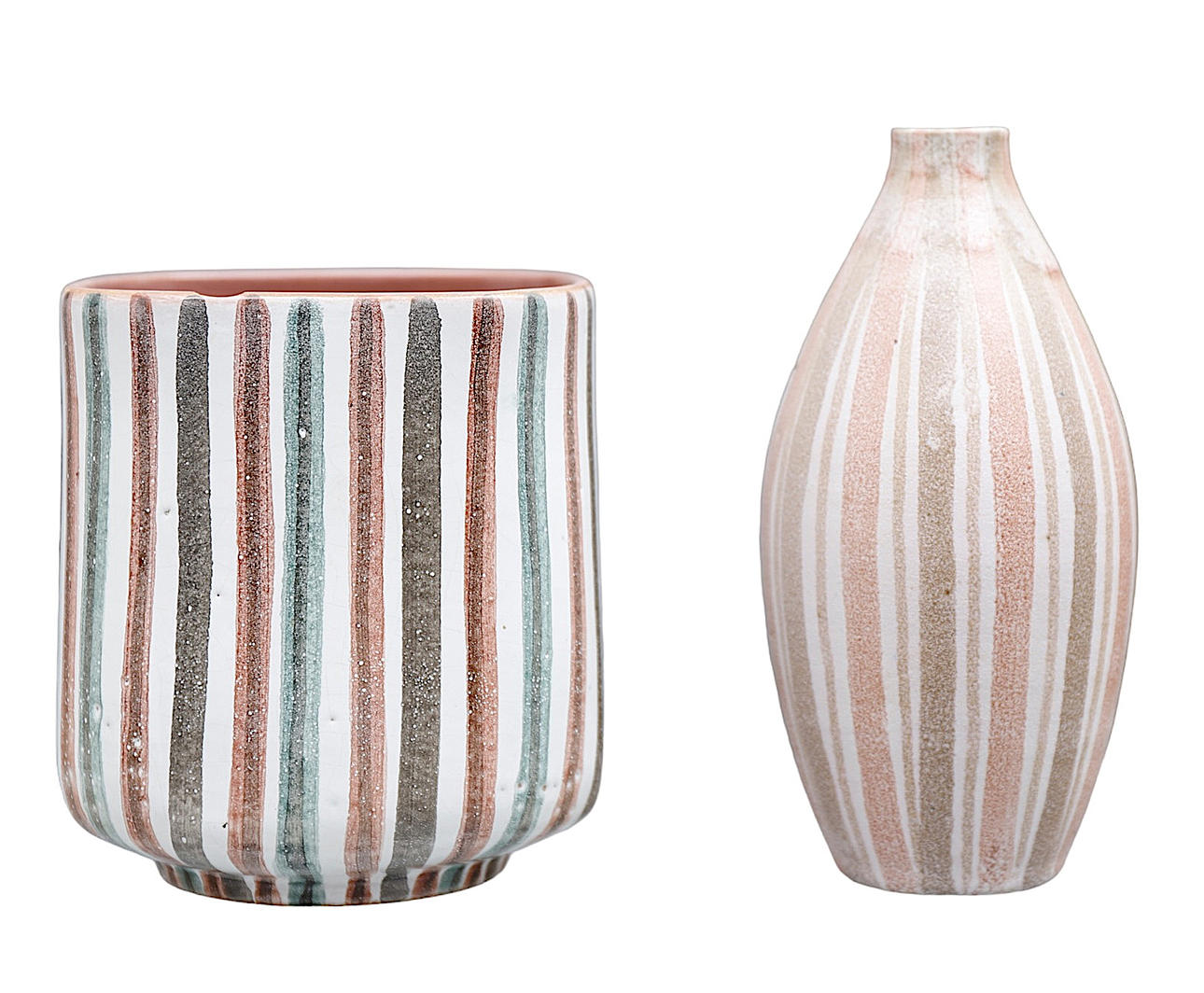 JORDI AGUADÉ. Two stoneware vases.