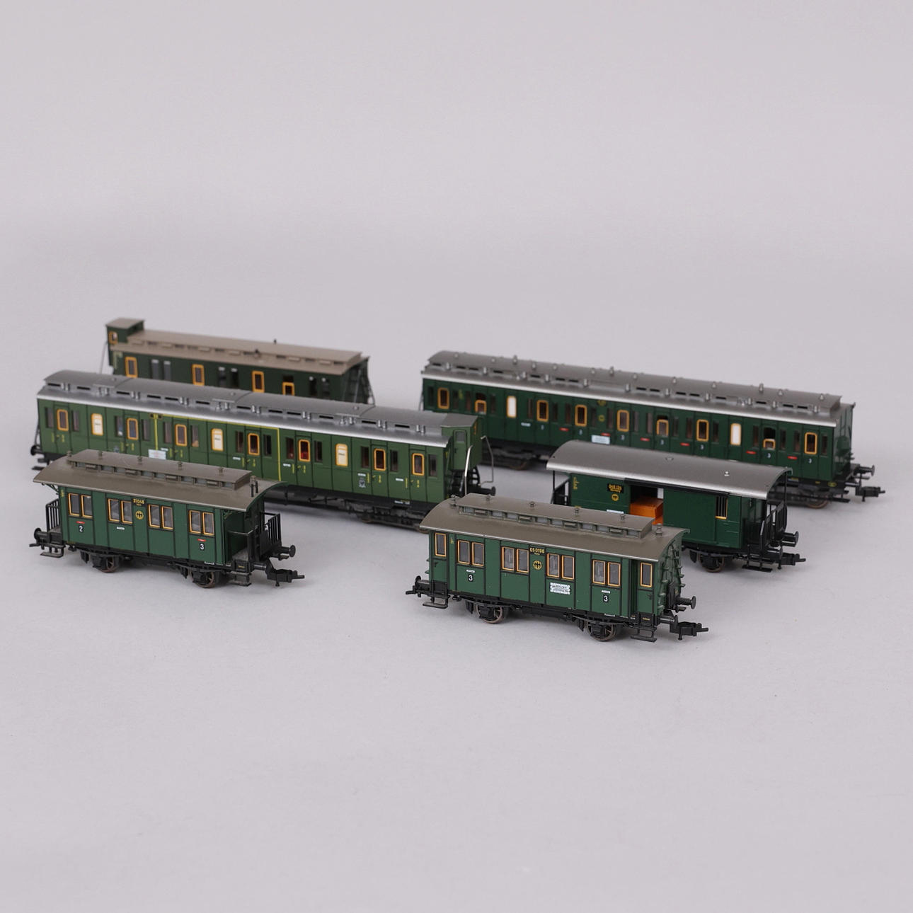 COCHES, 6 piezas DRG, DB y KPEV, Fleischmann.