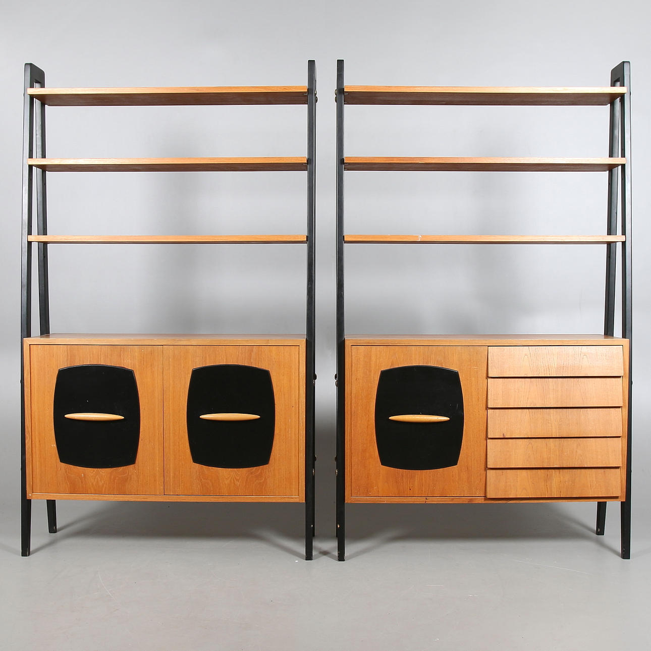 BOKHYLLOR, 2 st, "Tema", Gillis Lundgren, IKEA, 1950/60-tal.