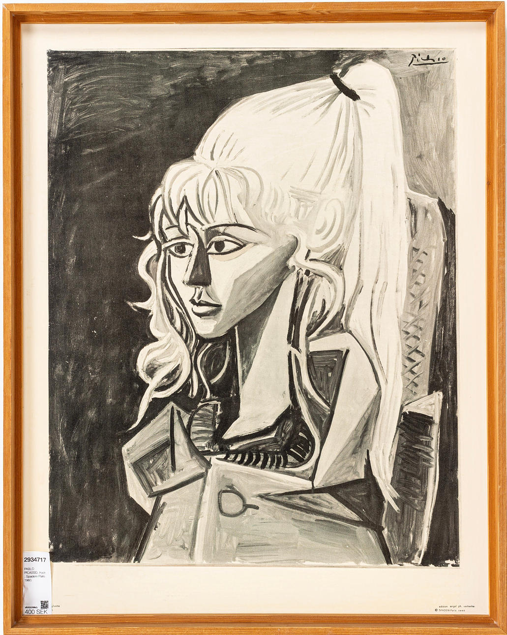 PABLO PICASSO, print, Spadem Paris 1960.