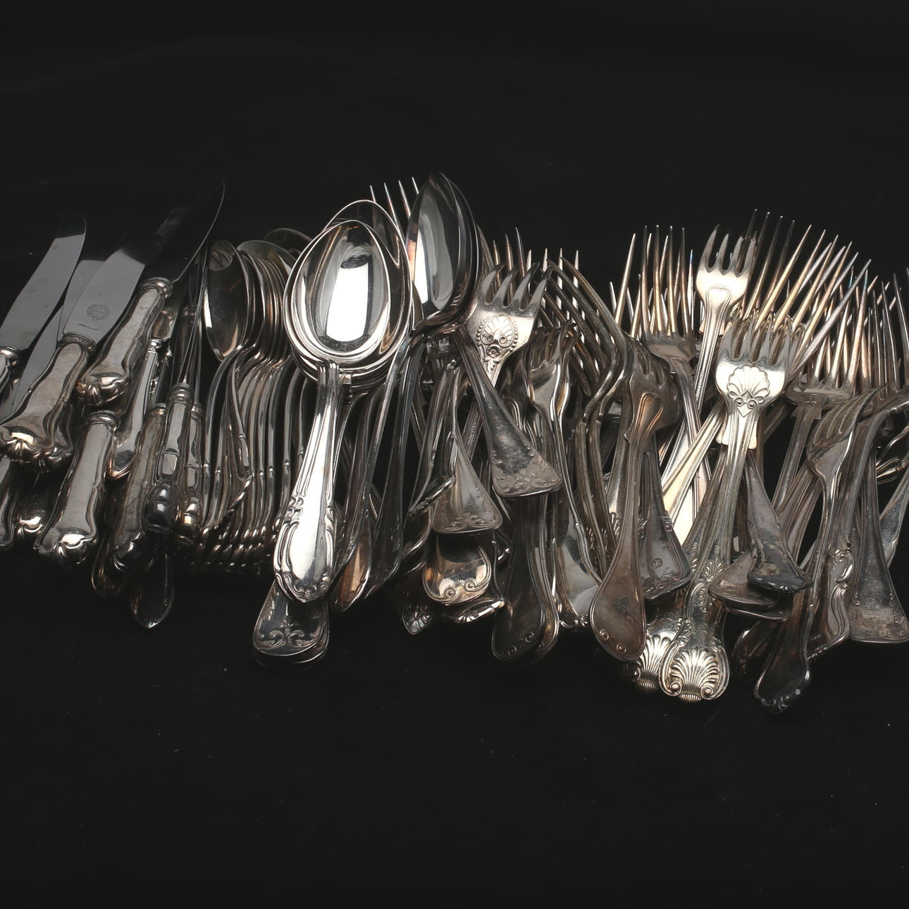 DIVERSE NYSILVER/ROSTFRITT STÅL, 18-1900-tal.